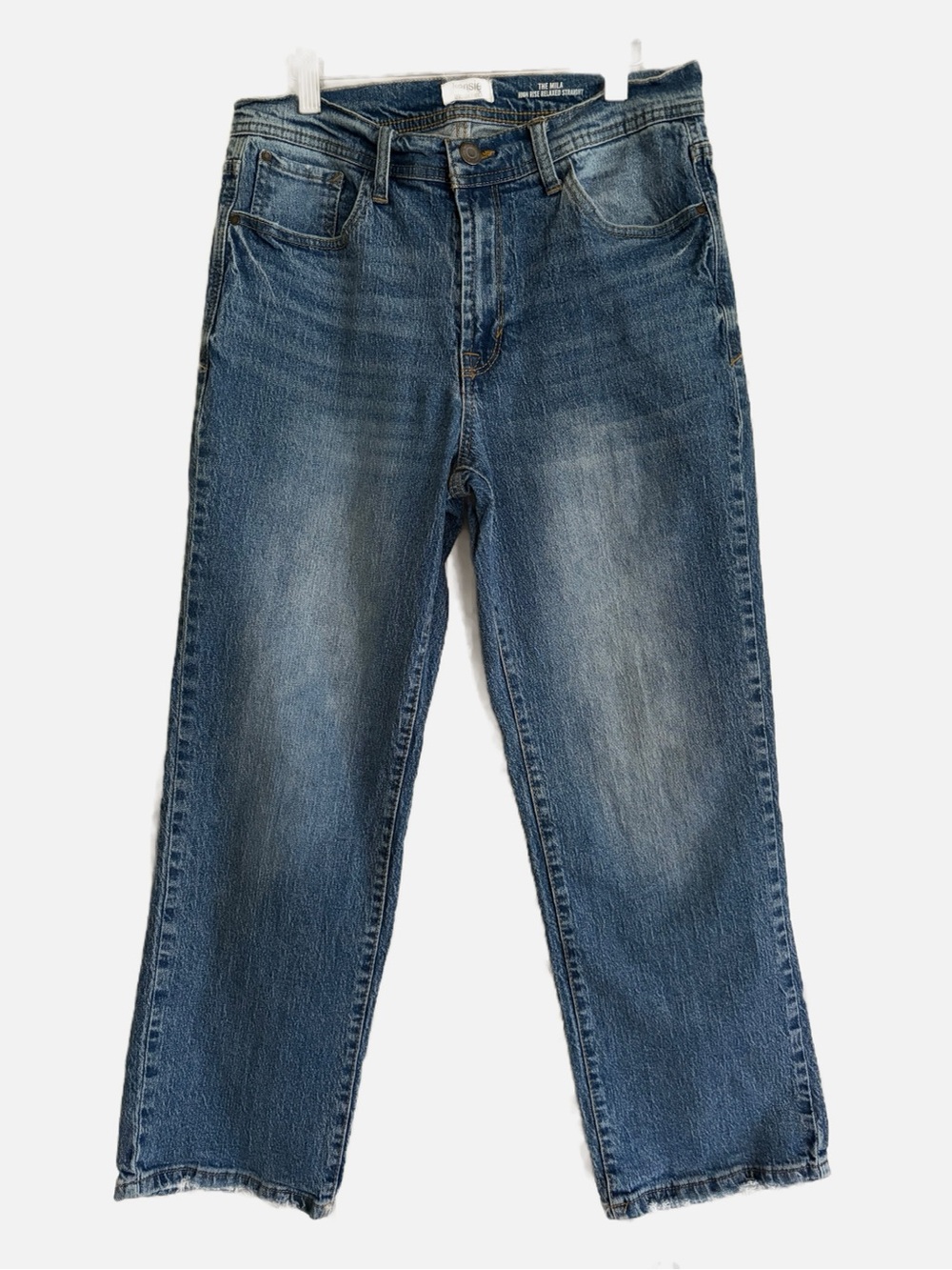 Kensie Jeans High Rise Straight Retro Luxe Stretch Denim Blue Womens 8/29
